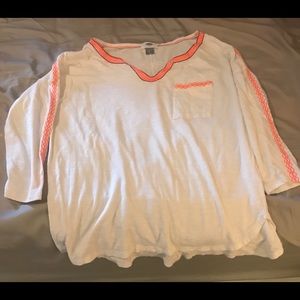 Old Navy 3/4 Sleeve White Shirt